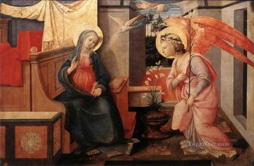 フラ・フィリッポ・リッピ Painting - 受胎告知 14455 ルネサンス フィリッポ・リッピ